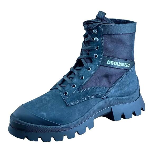 DSQUARED2 Tank combat Boot Men black Leather - Picture 8 of 9